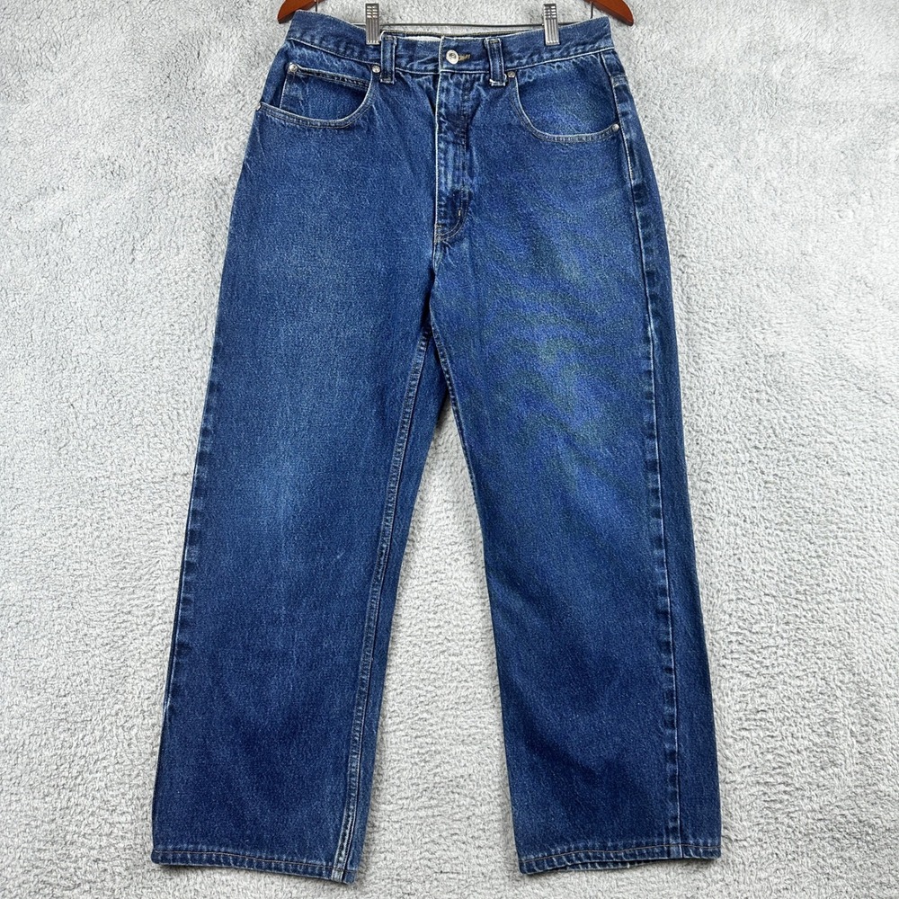 Anchor Blue Vintage 90s Baggy Mens‎ Jeans 32x32 (Fits 32x28) Blue Skater Grunge